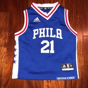 EUC Joel embiid sixers Jersey 4T